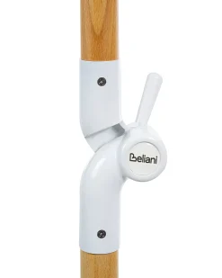 Online Beliani Ombrellone da giardino 150 cm MONDELLO Bianco Bianco Marrone