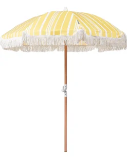 Online Beliani Ombrellone da giardino 150 cm MONDELLO Giallo Bianco Giallo Marrone