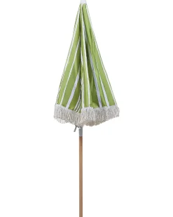 Online Beliani Ombrellone da giardino 150 cm MONDELLO Verde Bianco Marrone Verde