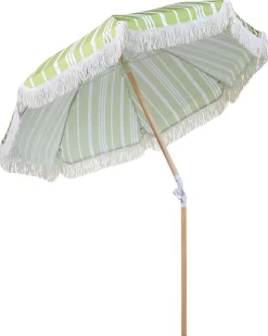 Online Beliani Ombrellone da giardino 150 cm MONDELLO Verde Bianco Marrone Verde
