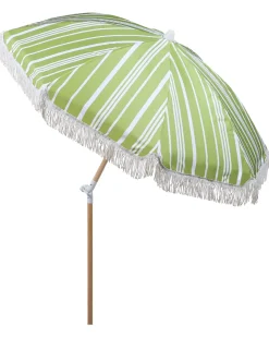 Online Beliani Ombrellone da giardino 150 cm MONDELLO Verde Bianco Marrone Verde