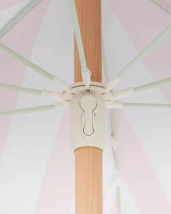 Online Beliani Ombrellone da giardino 150 cm MONDELLO Rosa Bianco Rosa Marrone