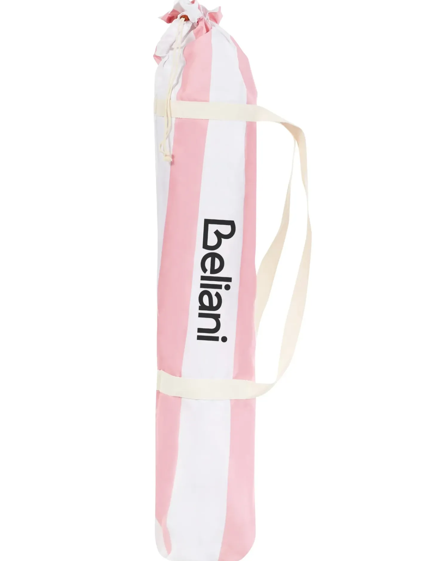 Online Beliani Ombrellone da giardino 150 cm MONDELLO Rosa Bianco Rosa Marrone