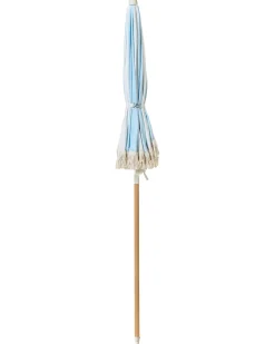 Hot Beliani Ombrellone da giardino 155 cm MONDELLO Azzurro Bianco Blu