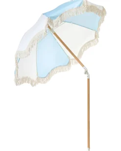 Hot Beliani Ombrellone da giardino 155 cm MONDELLO Azzurro Bianco Blu