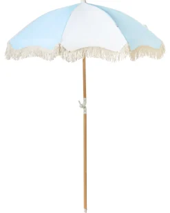Hot Beliani Ombrellone da giardino 155 cm MONDELLO Azzurro Bianco Blu