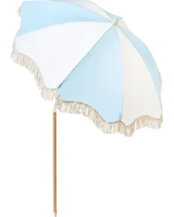 Hot Beliani Ombrellone da giardino 155 cm MONDELLO Azzurro Bianco Blu