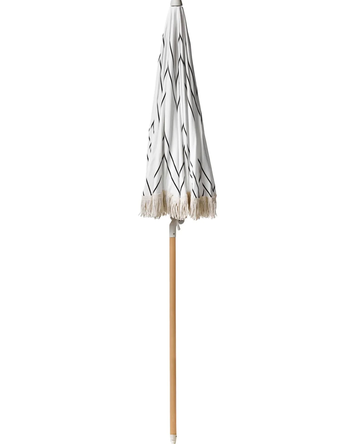 Clearance Beliani Ombrellone da giardino 155 cm MONDELLO Bianco/Nero Bianco Nero
