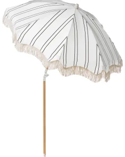 Clearance Beliani Ombrellone da giardino 155 cm MONDELLO Bianco/Nero Bianco Nero