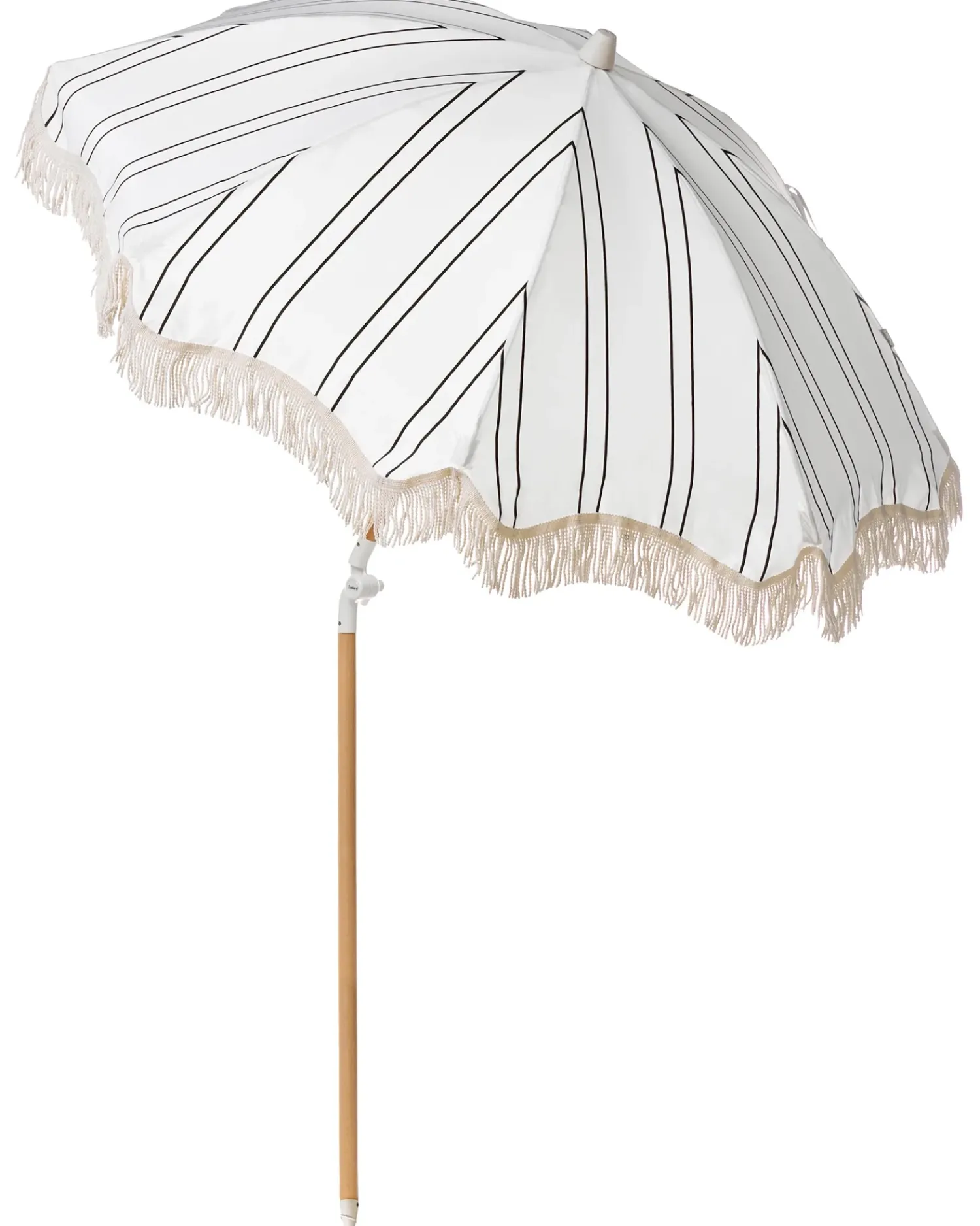 Clearance Beliani Ombrellone da giardino 155 cm MONDELLO Bianco/Nero Bianco Nero