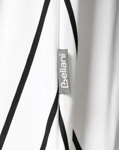 Clearance Beliani Ombrellone da giardino 155 cm MONDELLO Bianco/Nero Bianco Nero