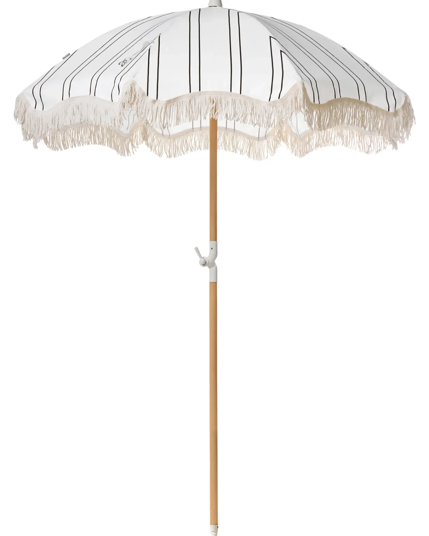 Clearance Beliani Ombrellone da giardino 155 cm MONDELLO Bianco/Nero Bianco Nero