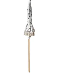 Clearance Beliani Ombrellone da giardino 155 cm MONDELLO Bianco/Nero Bianco Nero