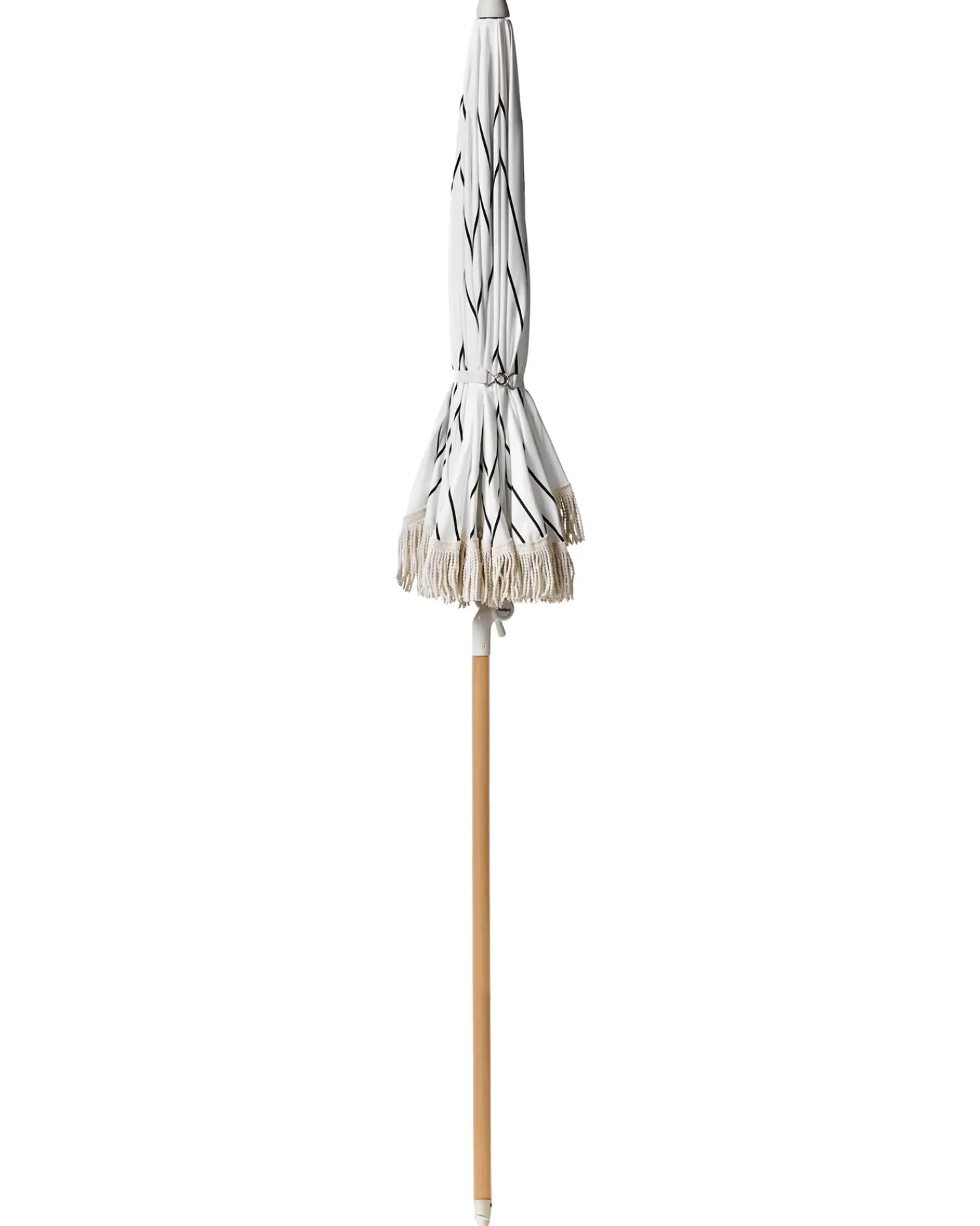 Clearance Beliani Ombrellone da giardino 155 cm MONDELLO Bianco/Nero Bianco Nero