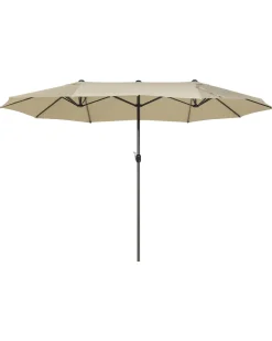Outlet Beliani Ombrellone da giardino 460 cm SIBILLA Beige