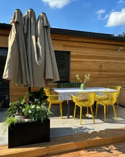 Outlet Beliani Ombrellone da giardino 460 cm SIBILLA Beige