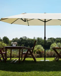 Outlet Beliani Ombrellone da giardino 460 cm SIBILLA Beige