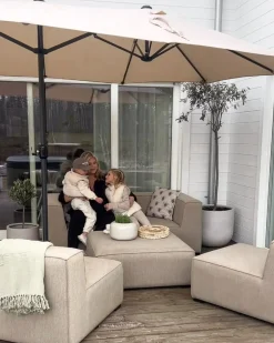 Best Beliani Ombrellone da giardino 460 cm SIBILLA Beige