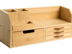 Clearance Beliani Organizer da cucina FOUGASSE Bambù chiaro Marrone