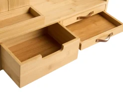 Clearance Beliani Organizer da cucina FOUGASSE Bambù chiaro Marrone