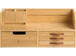 Clearance Beliani Organizer da cucina FOUGASSE Bambù chiaro Marrone