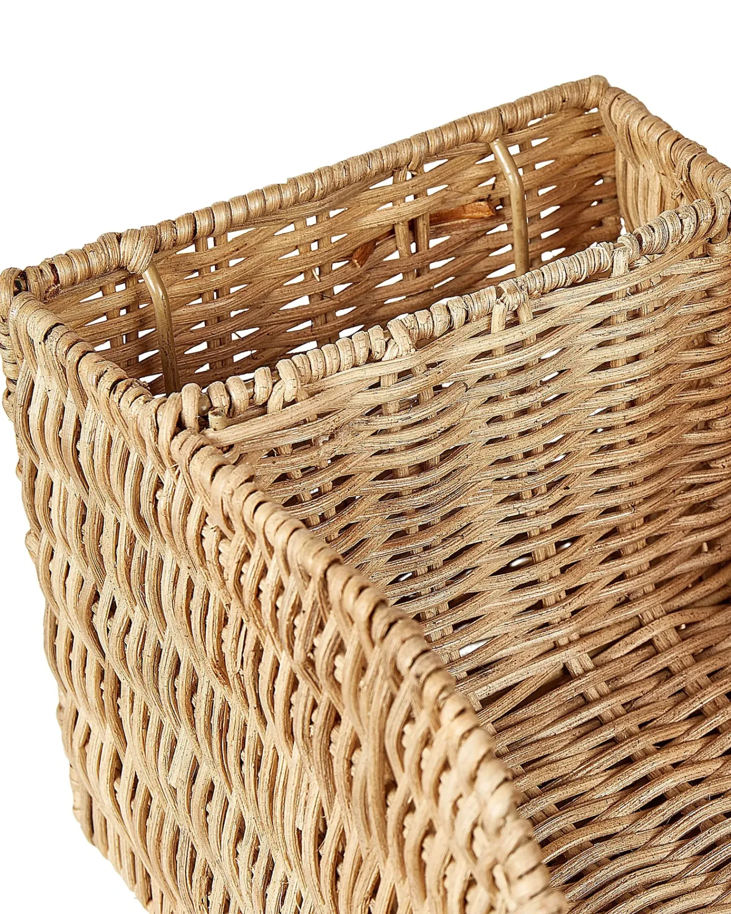 Discount Beliani Organizer MALPELO Rattan Naturale Naturale Marrone