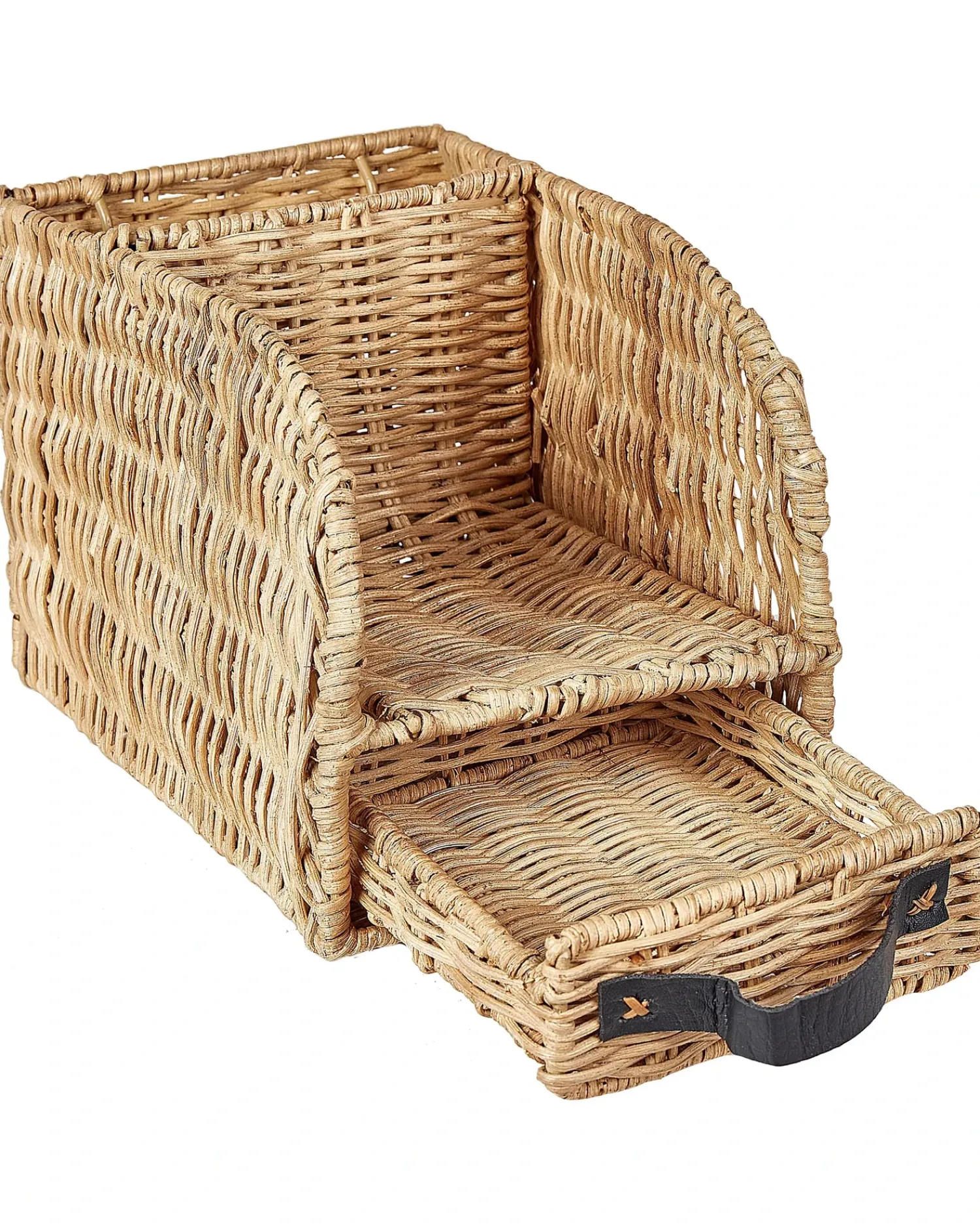 Discount Beliani Organizer MALPELO Rattan Naturale Naturale Marrone