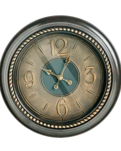 Best Beliani Orologio da parete ALBOI 55 cm Nero Oro Nero
