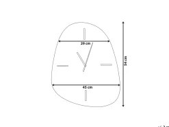 Online Beliani Orologio da parete ALMANSA 45 cm Argento Argento Nero