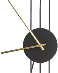 New Beliani Orologio da parete ANNIVIERS 44 cm Metallo Nero Nero Oro