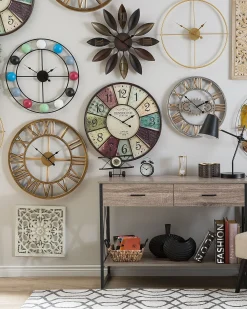 Outlet Beliani Orologio da parete BEINWIL 55 cm Metallo Marrone Oro Marrone