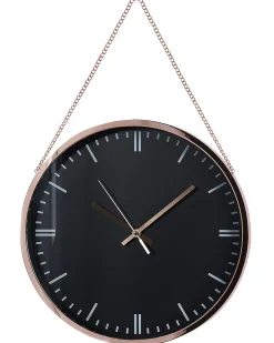 Discount Beliani Orologio da parete BEZAS 30 cm Nero Rame Nero