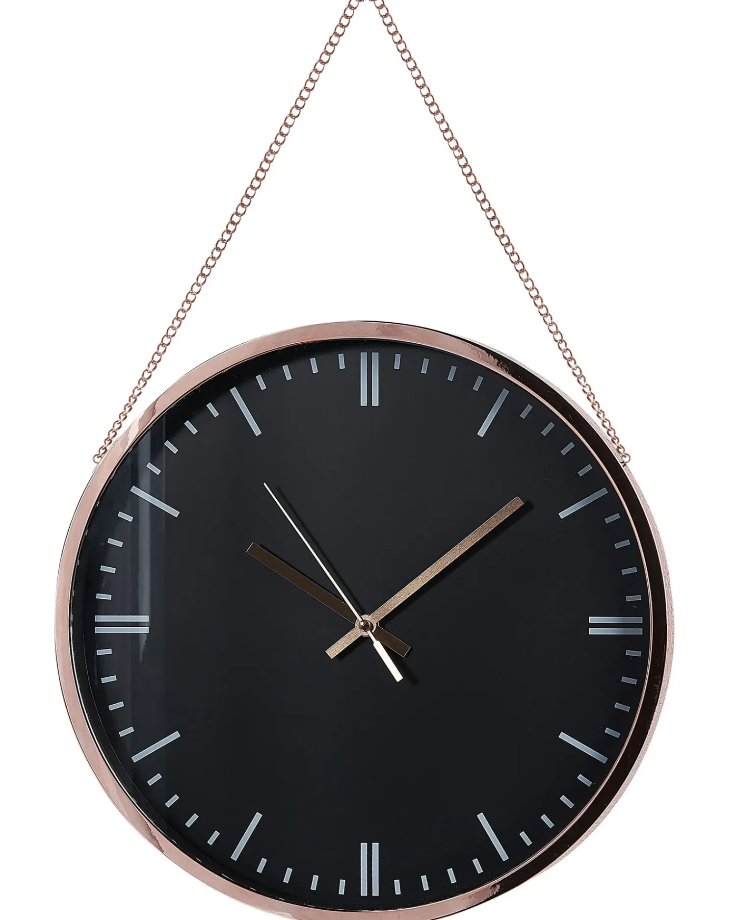 Discount Beliani Orologio da parete BEZAS 30 cm Nero Rame Nero