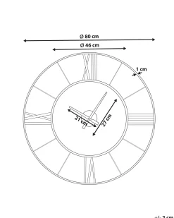 Best Beliani logio da parete BLAMERE 80 cm Metallo Oro
