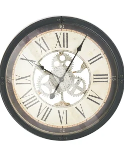Hot Beliani Orologio da parete BORNOS 50 cm Nero Beige Nero