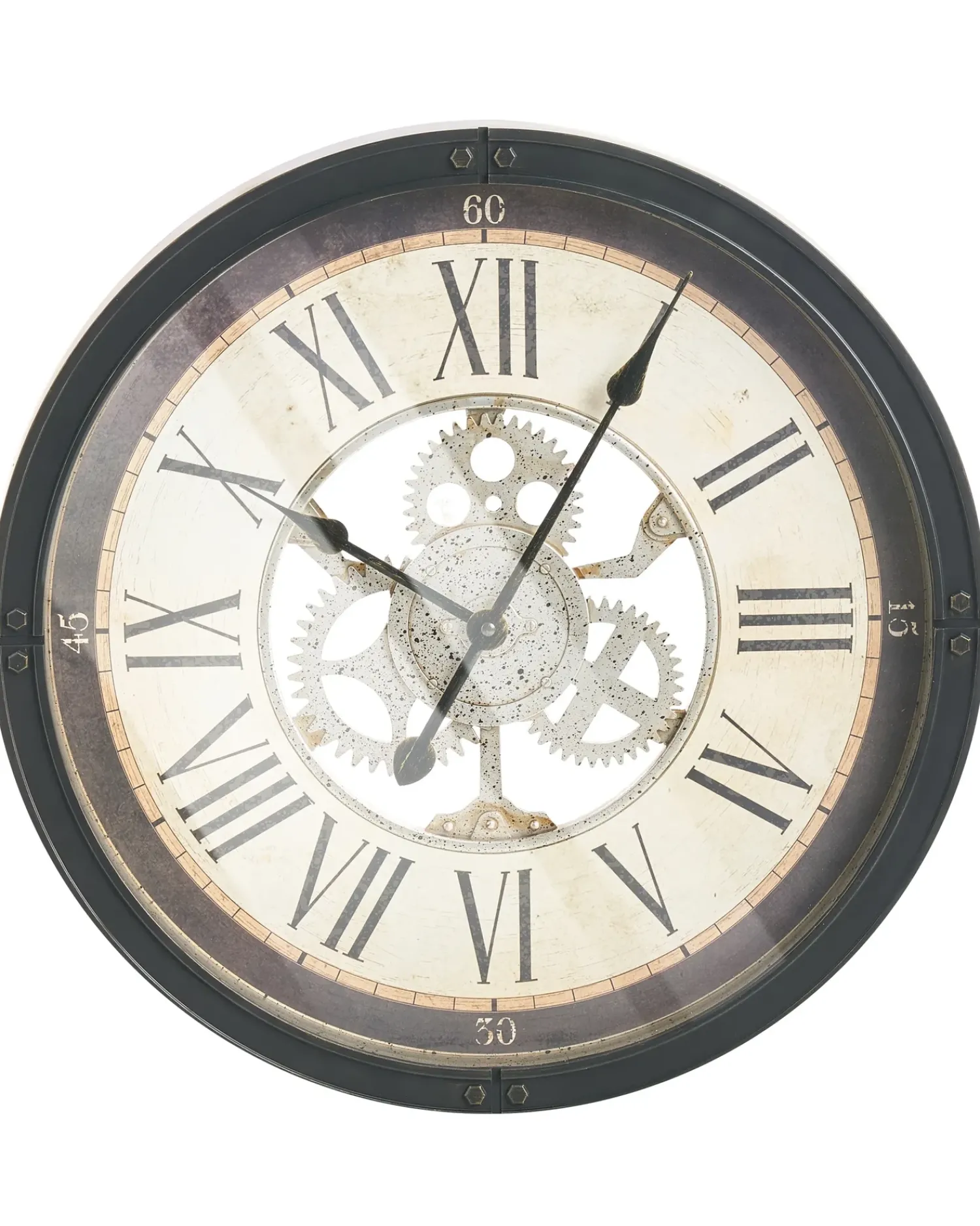 Hot Beliani Orologio da parete BORNOS 50 cm Nero Beige Nero