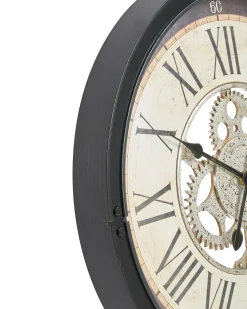 Hot Beliani Orologio da parete BORNOS 50 cm Nero Beige Nero