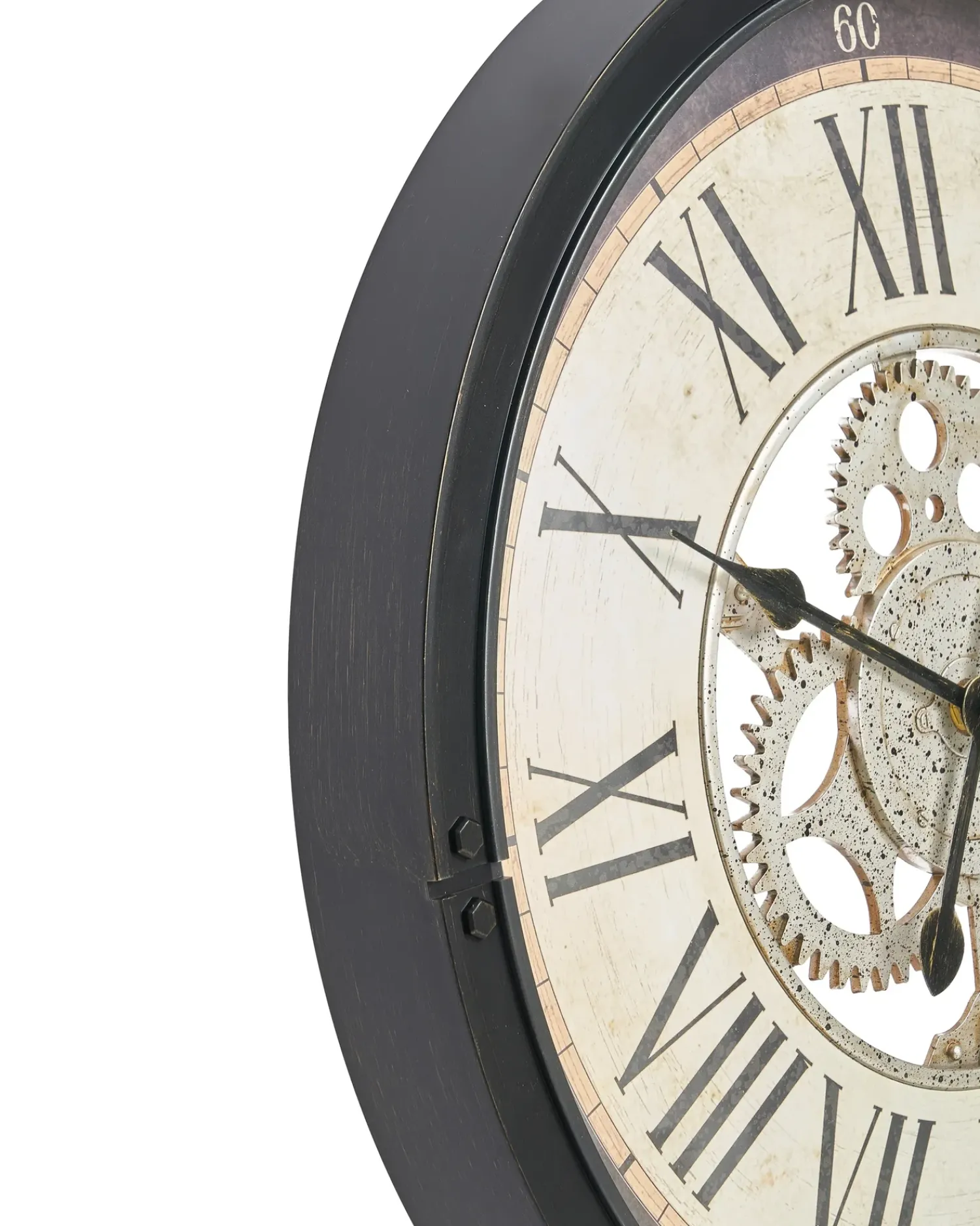 Hot Beliani Orologio da parete BORNOS 50 cm Nero Beige Nero