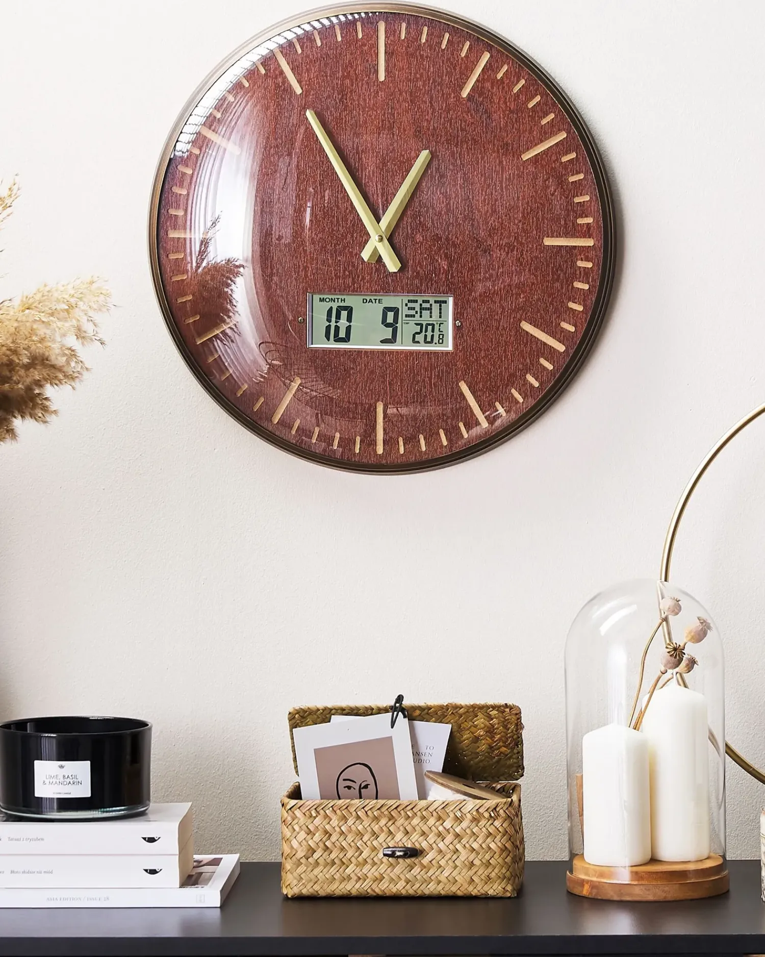 Online Beliani Orologio da parete BRUGG 43 cm Marrone dorato Marrone Oro