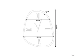 Hot Beliani Orologio da parete CASTALLA 45 cm Marrone scuro Marrone Argento Nero