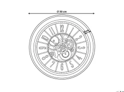 Online Beliani Orologio da parete CAUDETE 50 cm Oro Oro Nero