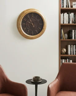 Online Beliani Orologio da parete CAUDETE 50 cm Oro Oro Nero