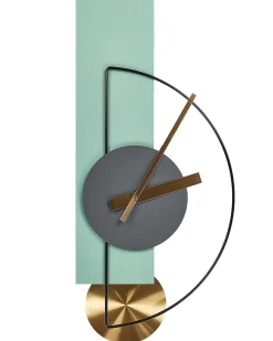 Best Beliani Orologio da parete CEVINS 31 cm Metallo Verde chiaro Oro Verde Grigio