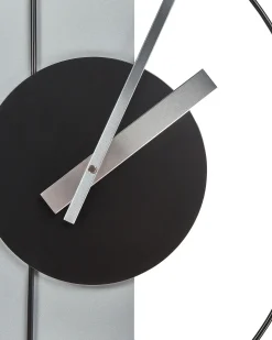 Outlet Beliani Orologio da parete CEVINS 31 cm Metallo Grigio chiaro Argento Grigio Nero