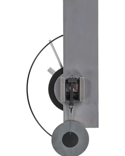 Outlet Beliani Orologio da parete CEVINS 31 cm Metallo Grigio chiaro Argento Grigio Nero