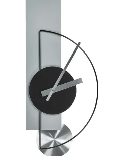 Outlet Beliani Orologio da parete CEVINS 31 cm Metallo Grigio chiaro Argento Grigio Nero