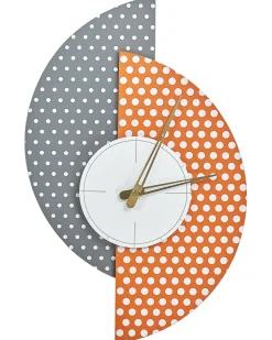 Clearance Beliani Orologio da parete CHALAIS 29 cm Grigio Arancione Bianco Oro Grigio