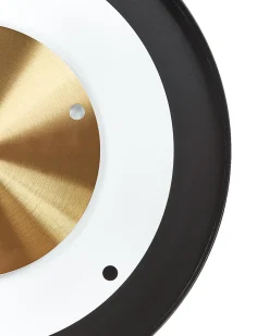 Best Beliani Orologio da parete CLUSES 30 cm Metallo Nero Bianco Oro Nero