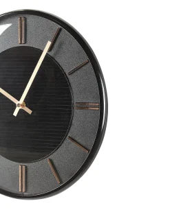 Best Beliani Orologio da parete DAROCA 34 cm Nero Rame Nero