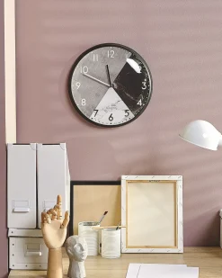 Sale Beliani Orologio da parete DAVOS 33 cm Grigio Bianco Grigio Nero